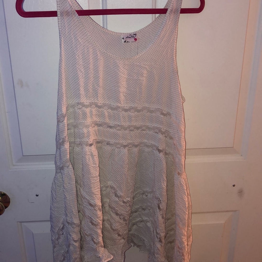 Free people voile and lace trapeze slip dress